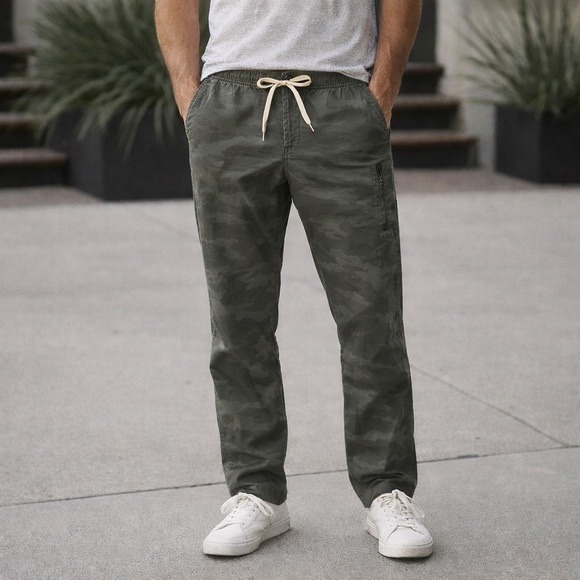 Vuori Other - Vuori Men's Camo Ripstop Climber Pants Bottoms Drawstring Elasric Waist Zippe z0